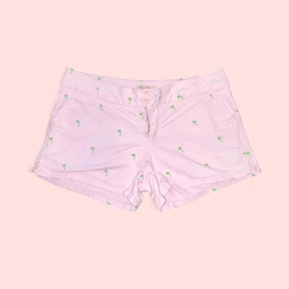 Be Bop Pink Shorts with Palm Tree print